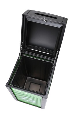 Alpine Industries GS Series Steel Recycling Bin, 40 Gallon, Green (ALP471-40-GS-S)