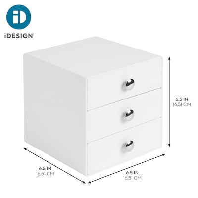 InterDesign Original Plastic 3-Drawer Organizer, White (35301)
