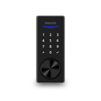 Philips Bluetooth Touchscreen Smart Deadbolt with Square Lever – Matte Black