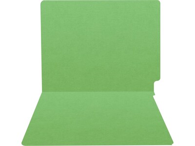 Medical Arts Press Heavy-Duty End Tab File Folder, Straight Cut, Letter-Size, Green, 40/Box (S-09458-GRN)