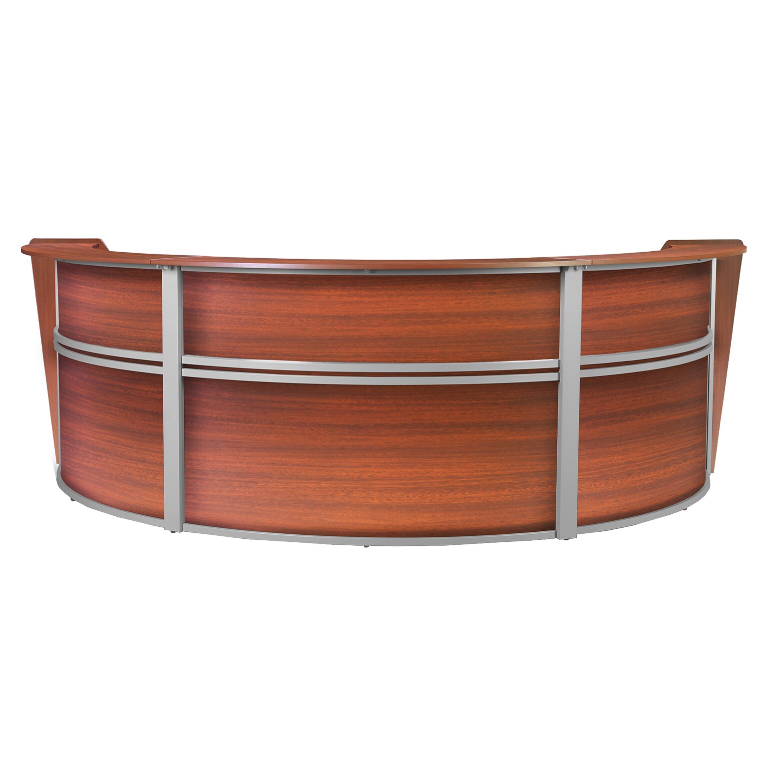 Regency Marque 144W Curved Reception Desk Workstation, Cherry (77293CH)