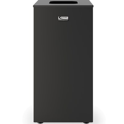 Suncast Commercial Metal Square Trash Can with Open Lid, 24 Gallon (MTCSQ240)