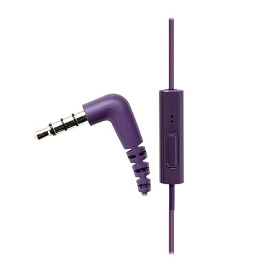 Panasonic ErgoFit Earbuds with Microphone & Neodymium Drivers, Metallic Purple (RP-TCM125)