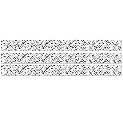 Creative Teaching Press® Straight Border, 3 x 144, Black Messy Dots on White (CTP10451-3)