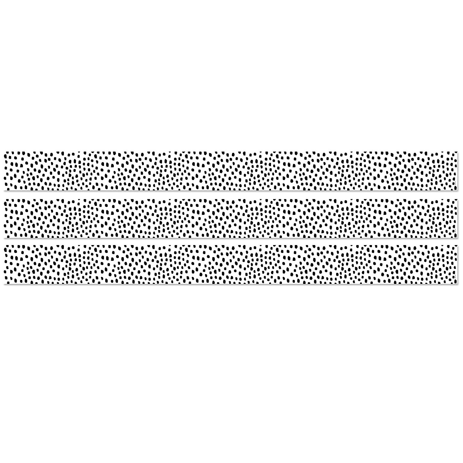 Creative Teaching Press® Straight Border, 3 x 144, Black Messy Dots on White (CTP10451-3)