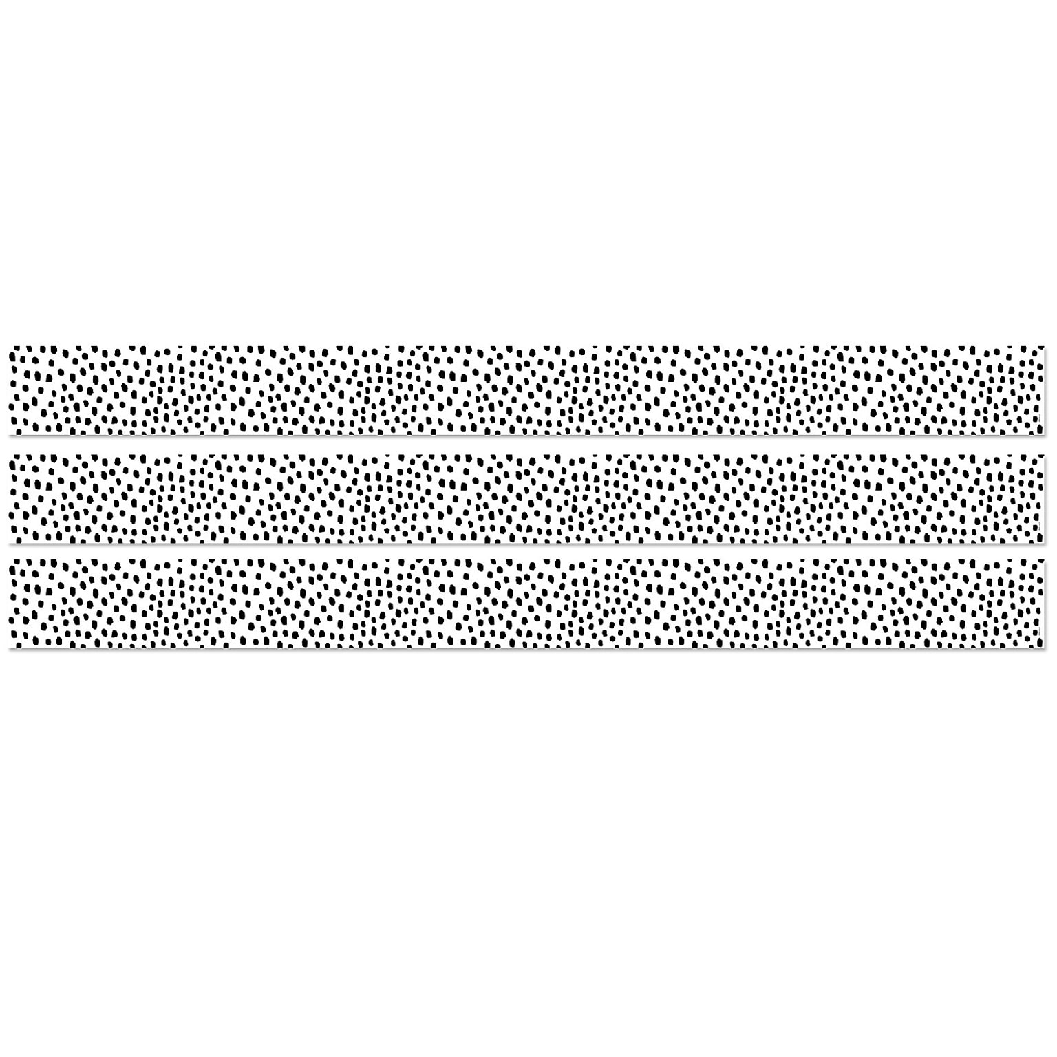 Creative Teaching Press® Straight Border, 3 x 144, Black Messy Dots on White (CTP10451-3)