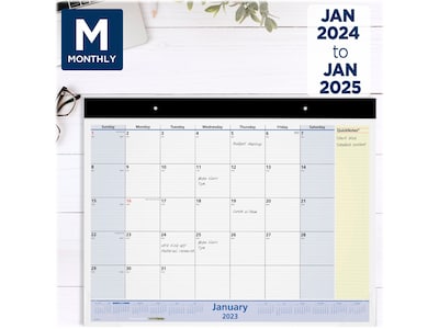 2024 AT-A-GLANCE QuickNotes 22" x 17" Monthly Desk Pad Calendar (SK700-00-24)