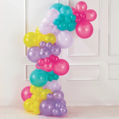 Party City Latex Balloon Garland Kit, Girly Brights, 90/Pack (AM111848)
