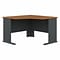 Bush Business Furniture Cubix 48W Corner Desk, Natural Cherry/Slate (WC57466)