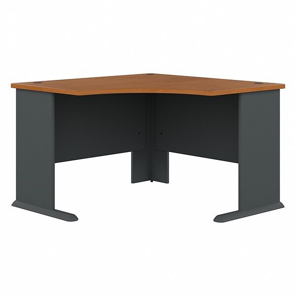 Bush Business Furniture Cubix 48W Corner Desk, Natural Cherry/Slate (WC57466)