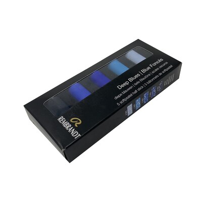 Rembrandt Soft Pastels Micro Sets, Deep Blues, 5/Set, 3 Sets/Bundle (RBX31820523-3)