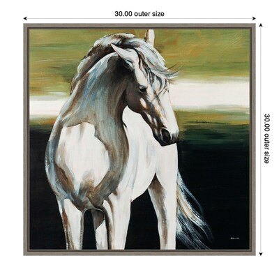 Amanti Art Portrait of Dakota the Horse by Sydney Edmunds Framed Canvas Wall Art Print, 30" x 30" (A42678027423)