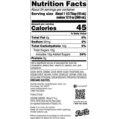 SodaStream Pepsi Drink Mix, 14.9 oz., 4 Bottles/Pack (1102987010)