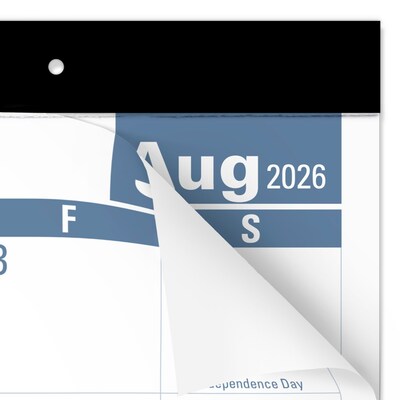 2026-2027 AT-A-GLANCE 21.75" x 17" Academic Monthly Desk Pad Calendar, White & Blue (SKLPAY-32-27)