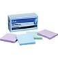 Quill Brand® Self-Stick Notes, 3" x 3", Coastal Pastel Colors, 100 Sheets/Pad, 12 Pads/Pack (733F12AQ)