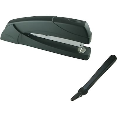 Staples Desktop/Handheld Stapler, 20 Sheet Capacity, Black and Gray (40897)