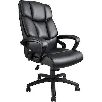 Boss Top Grain Italian Leather Executive Chair, Black (B8701)