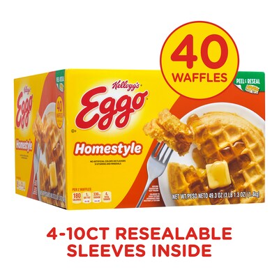 Eggo Homestyle Waffles, 49.3 oz., 40/Pack (220-02471)