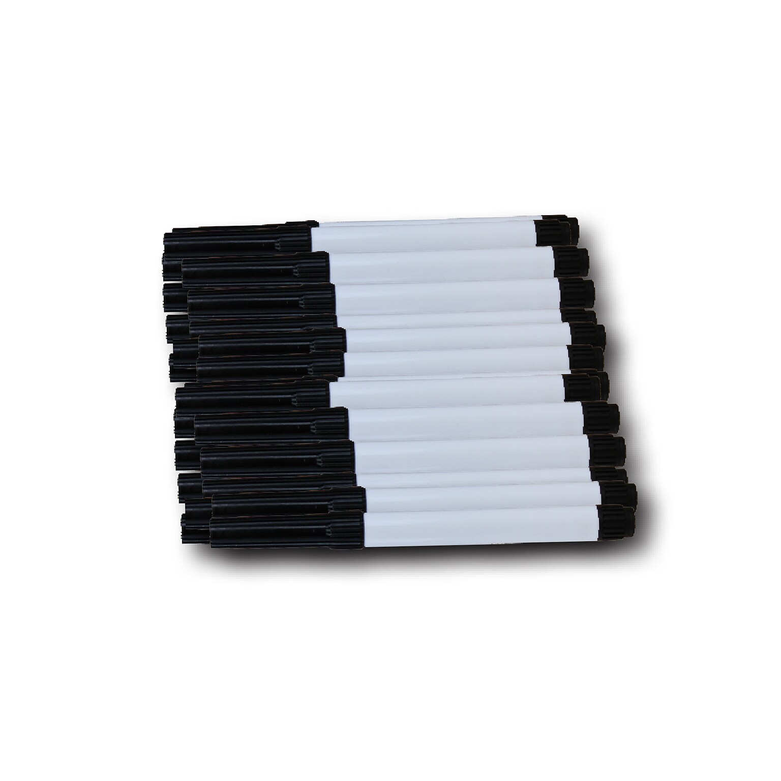 Flipside Dry-Erase Marker, Fine Point, Black, 24/Carton (32008)