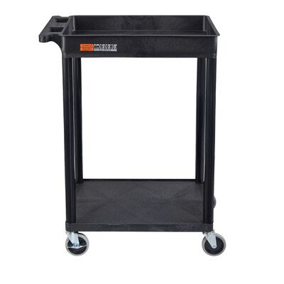 Luxor ENDURA 2-Shelf Utility Cart, Black (STC12-B)