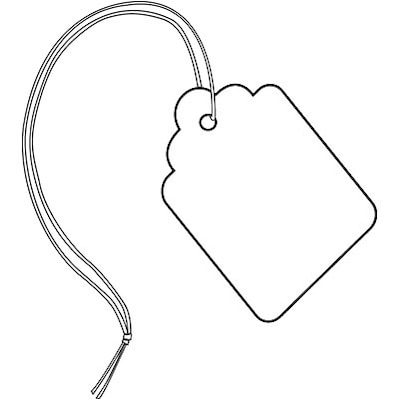 Quill Brand® 2-1/4 x 1-7/16 Blank Merchandise Tag, White, 1000/Box (MD7000WH)