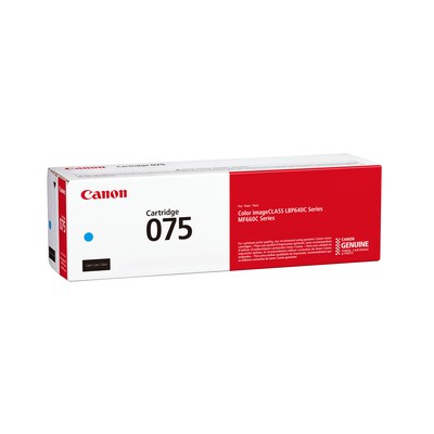 Canon 075 Cyan Standard Yield Toner Cartridge, Prints Up to 1,300 Pages (6364C001)