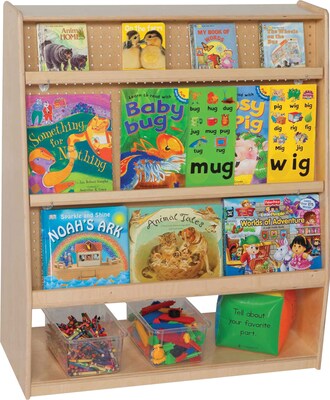 Wood Designs™ Mobile Library; 3 Adjustable Top Shelves