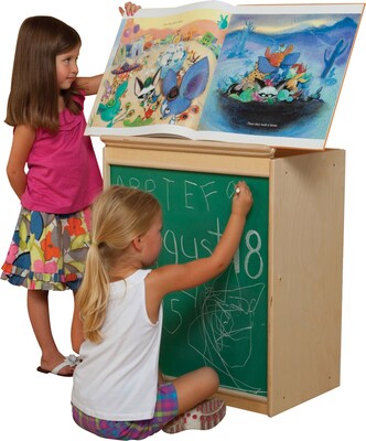 Wood Designs™ Big Book Display and Storage Cabinets; With Chalkboard