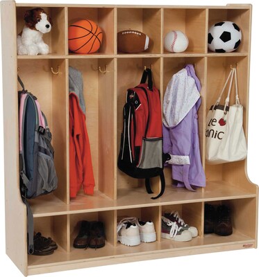 Wood Designs™ Lockers; 5-Section Offset