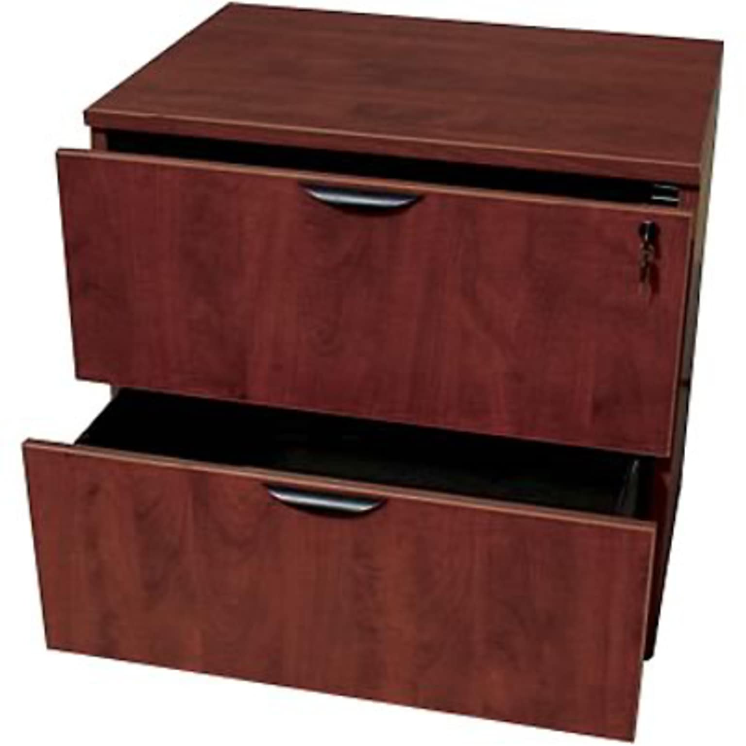Boss Laminate Collection 2-Drawer Lateral File; Mahogany, Letter and Legal (N112-M)