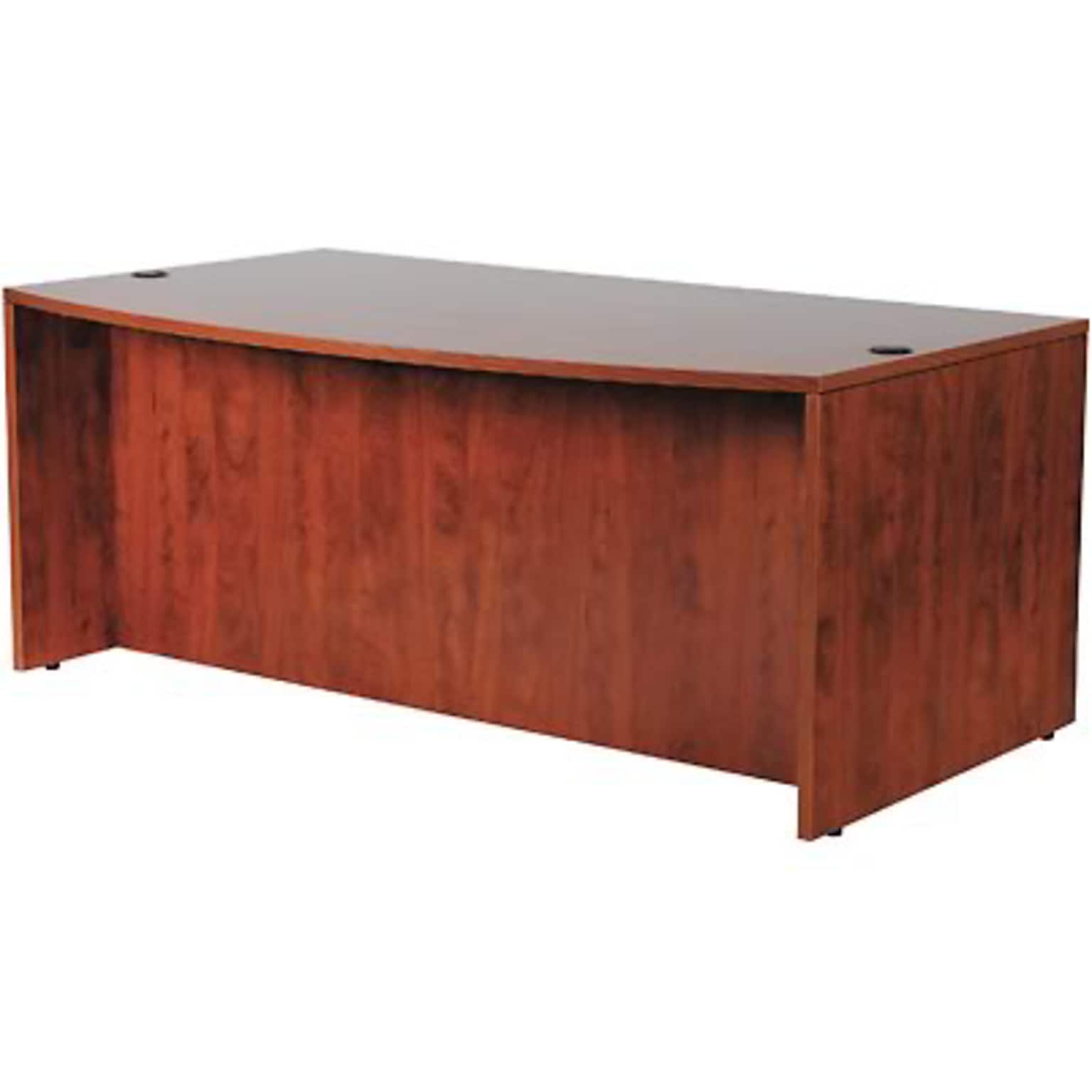 Boss® Laminate Collection in Cherry Finish; Bow Front Desk Shell