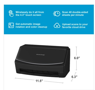 Fujitsu ScanSnap iX1600 Large Format ADF Scanner (CG01000-304401)