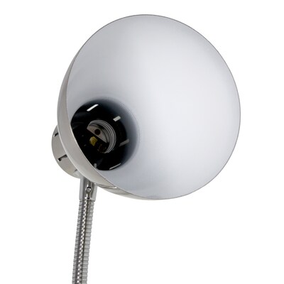 Creekwood Home Sleek Essentials 15.5" Basic Clip On Reading Light with Flexible Gooseneck, Brushed Nickel (CWD-1010-BN)