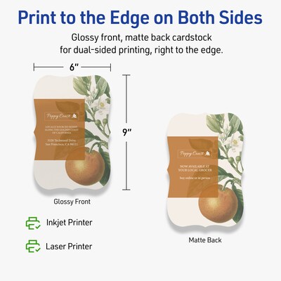 Avery Integrated Cards, 6" x 9", Glossy White, 50/Box (95354)