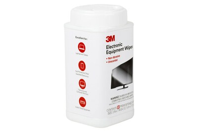 3M Electronic Equipment Cleaning Wipes, Unscented, Non-abrasive, Safe For Most Surfaces, 80 Wipes (CL610)