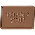 Chocolate Inn® Chocolate Business Card & Holder; Milk Chocolate, Thank You Greeting, Silver Box
