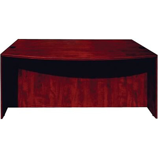 Boss® Laminate Collection in Mahogany Finish; Bow Front Desk Shell