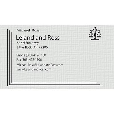 Custom 1-2 Color Business Cards, CLASSIC® Linen Antique Gray 80#, Flat Print, 2 Custom Inks, 1-Sided