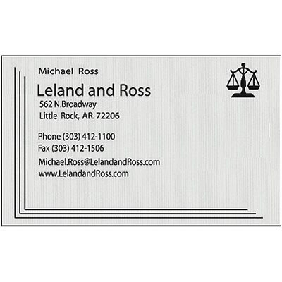 Custom 1-2 Color Business Cards, CLASSIC® Laid Antique Gray 80#, Raised Print, 2 Custom Inks, 1-Side