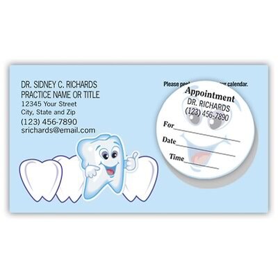 Medical Arts Press® Dual-Imprint Peel-Off Sticker Appointment Cards; Thumbs Up