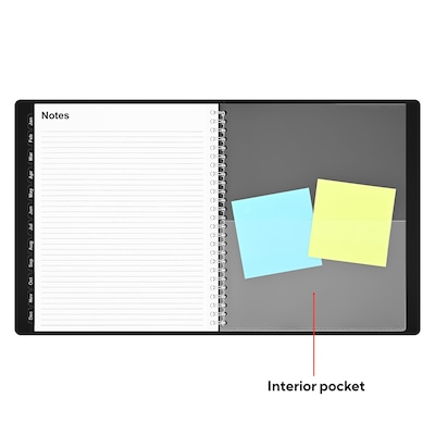 2027 Staples 7" x 9" Monthly Planner, Faux Leather Cover, Black (ST52183-27)