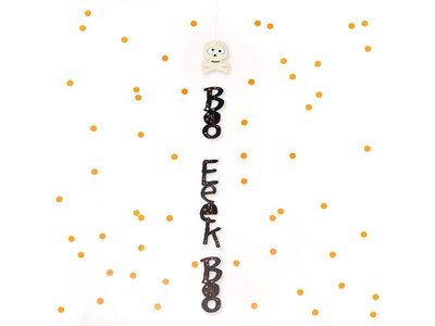 Pukka Party Boo Eeek Boo Halloween Stitched Garland, Black (PTY500)