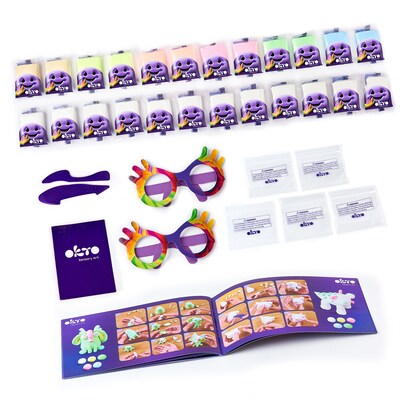 OKTO Air-Dry Clay Set, White/Pastel, 24/Set (OKT20024)