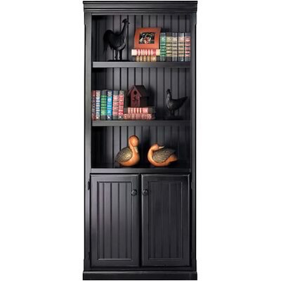 Martin Furniture Southhampton Cottage Collection in Black Onyx; Lower Door Bookcase