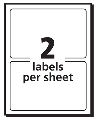 Avery Laser/Inkjet Multipurpose Labels, 3" x 4", White, 2/Sheet, 40 Sheets/Pack (5453)