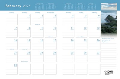 2027 House of Doolittle Earthscapes 8.5 x 11 Monthly Desk Calendar (26402-27)