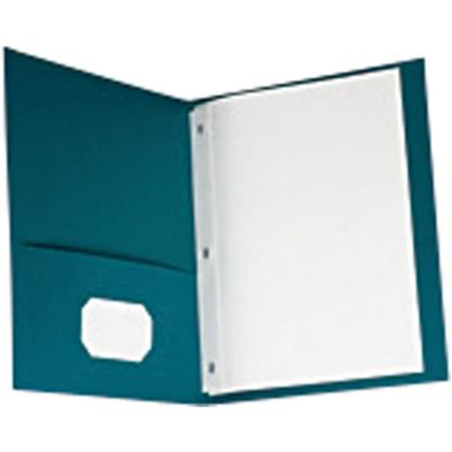 Quill Brand® 2-Pocket With Fastener Folders, Teal