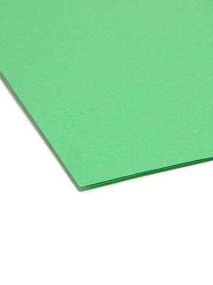 Smead File Folder, 1/3-Cut Tab, Letter Size, Green, 100/Box (12143)