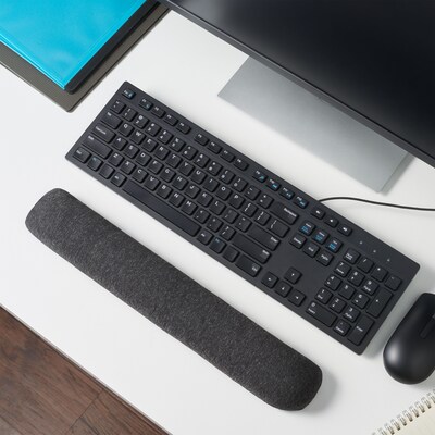 Staples TECH Beaded Non-Skid Wrist Rest, Black/Gray (23943)