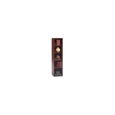Bush Business Furniture Corsa Collection in Hansen Cherry Finish; Open Single Bookcase, Ready to Assemble